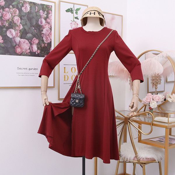 Rochie casual de dama decupata, cu fanta