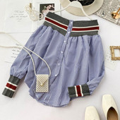 Alkalmi női ing ejtett ujjakkal, két színben