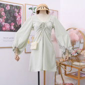 Modern női ruha széles ujjal, három színben