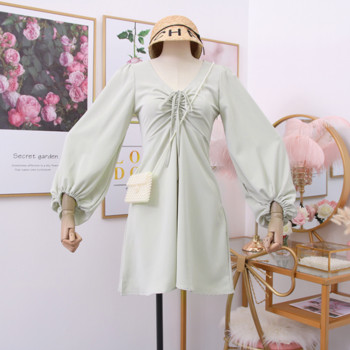 Modern női ruha széles ujjal, három színben