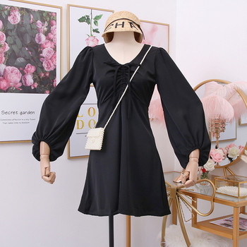 Modern női ruha széles ujjal, három színben