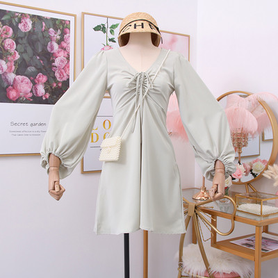 Modern női ruha széles ujjal, három színben