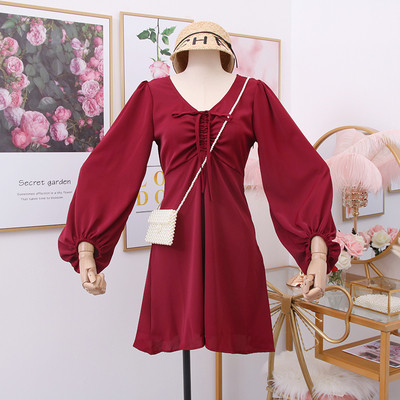 Modern női ruha széles ujjal, három színben