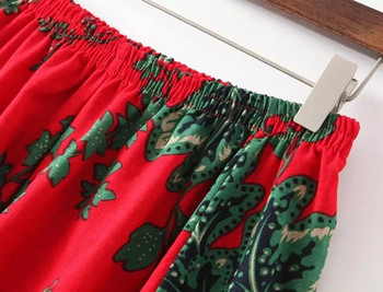 Fusta de dama cu model colorat si talie inalta