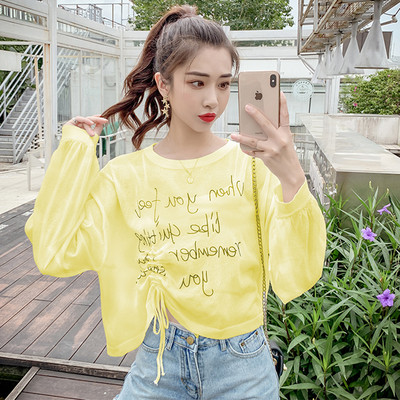 Bluză de damă în patru culori cu cravate și inscripții