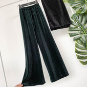 Pantaloni casual dama model lat cu efect stralucitor in mai multe culori