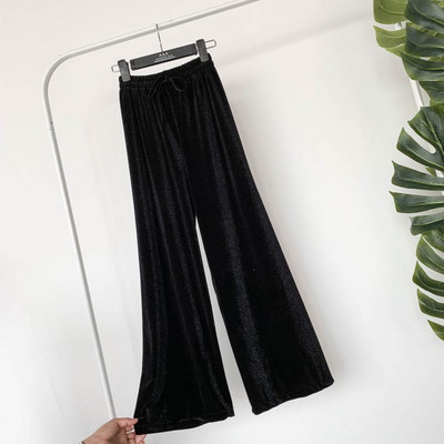 Pantaloni casual dama model lat cu efect stralucitor in mai multe culori