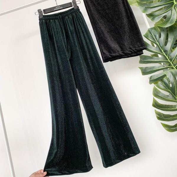 Pantaloni casual dama model lat cu efect stralucitor in mai multe culori