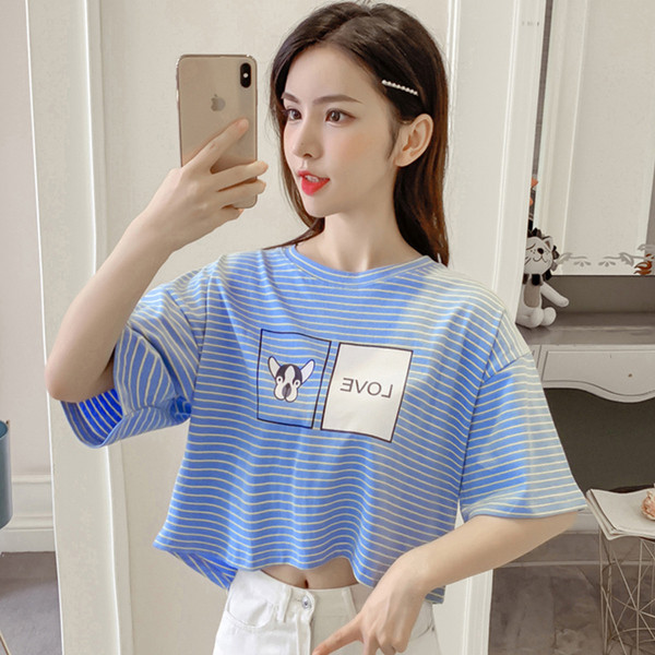 Tricou casual dama in doua culori cu aplicatie