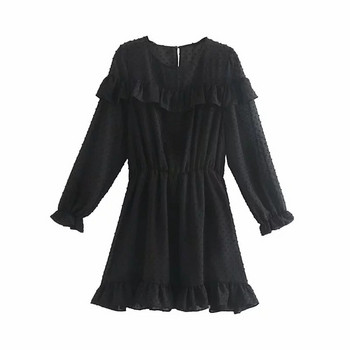 Rochie de dama model nou cu puncte in negru