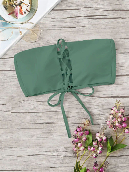 Fürdőruha felső, nyakkendővel több színben