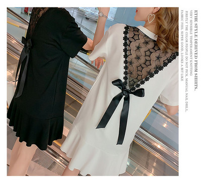 Rochie casual dama de culoare alba - model croiala