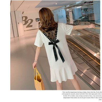 Rochie casual dama de culoare alba - model croiala