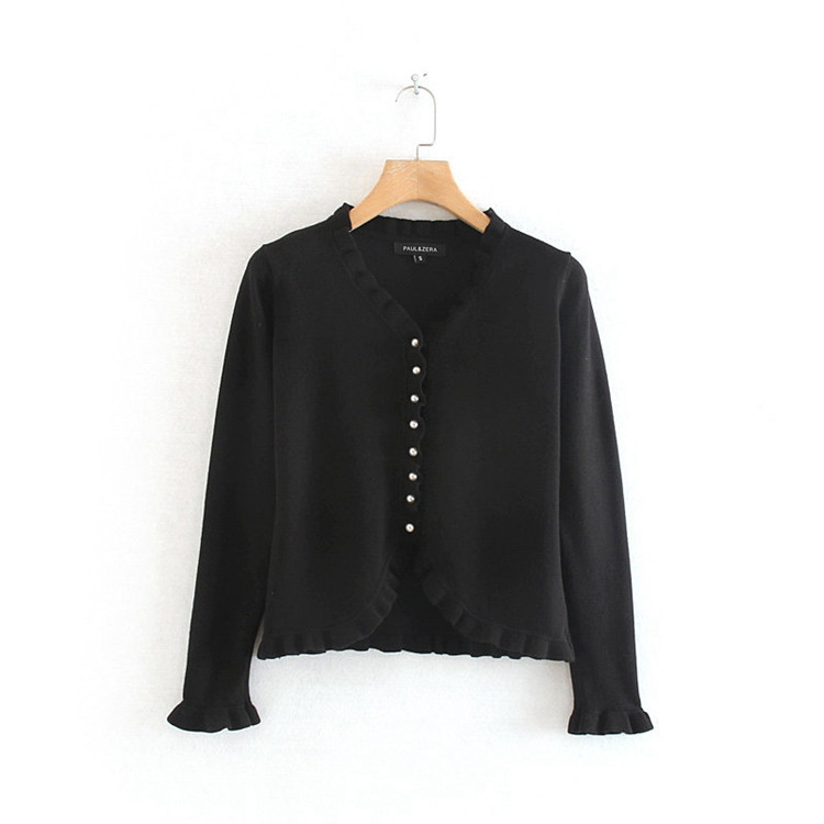 Női kardigán zöld színben, díszítéssel - gyöngy