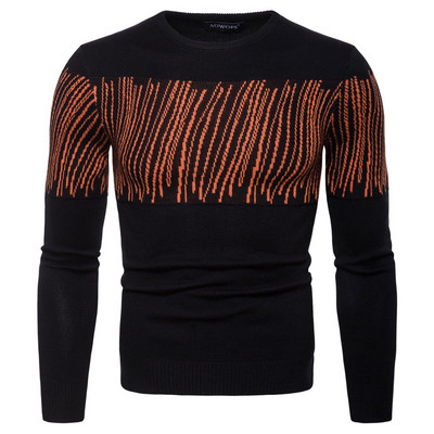 Divatos férfi pulóver fekete színben