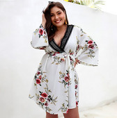 Rochie de dama cu decolteu adanc si marimi pana la 4XL in mai multe culori