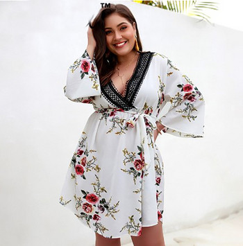 Rochie de dama cu decolteu adanc si marimi pana la 4XL in mai multe culori