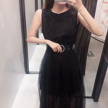 Rochie de dama eleganta model nou cu tul in negru