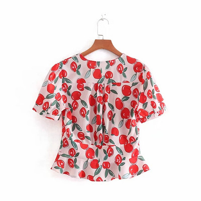 Modern női blúz színes elemmel