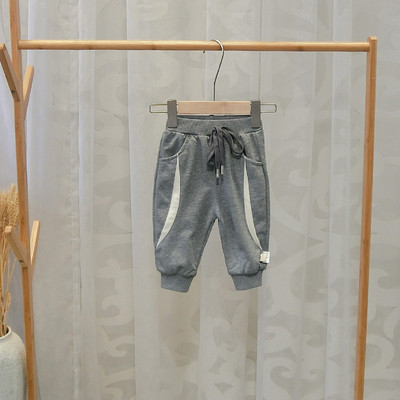 Pantaloni moderni pentru copii pentru baieti in negru si gri