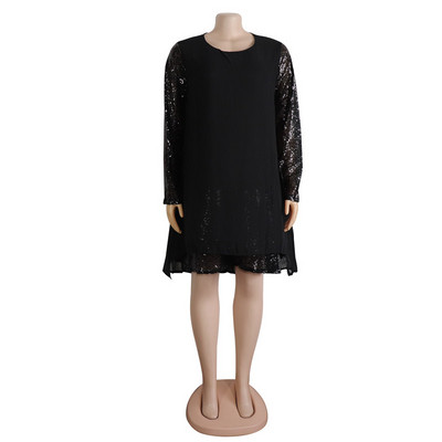 Rochie scurta de dama eleganta cu paiete in trei culori