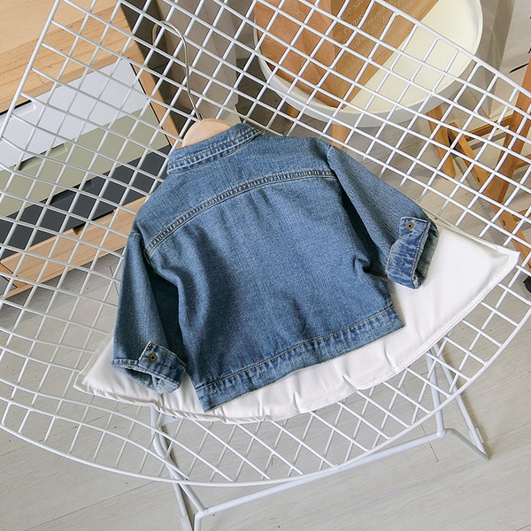 Geaca de blugi pentru copii actuala pentru baieti in albastru