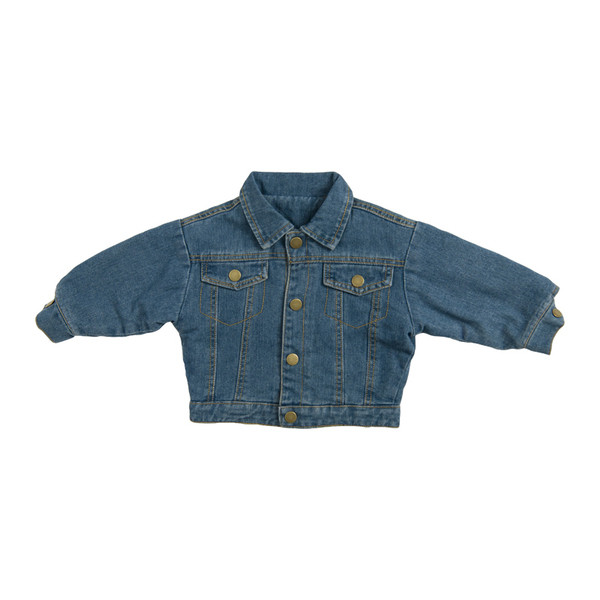 Geaca de blugi pentru copii actuala pentru baieti in albastru
