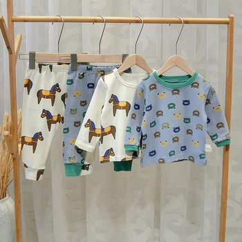 Нов модел детска пижама блуза + панталон в няколко цвята за момчета