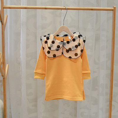 Alkalmi gyerekruha lányoknak lila és narancs színben