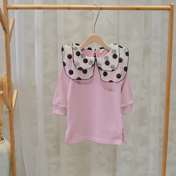 Alkalmi gyerekruha lányoknak lila és narancs színben