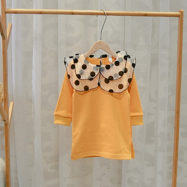 Alkalmi gyerekruha lányoknak lila és narancs színben