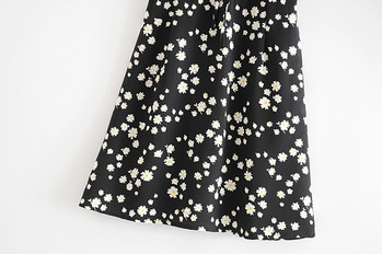 Rochie scurta de dama cu bretele subtiri cu puncte negre