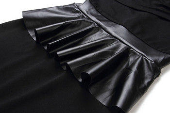 Rochie elegantă de damă cu mâneci lungi Model Slim în negru