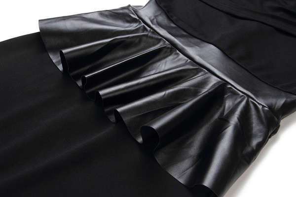 Rochie elegantă de damă cu mâneci lungi Model Slim în negru