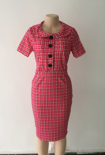 Rochie lungă de damă elegantă cu mâneci scurte și decolteu O în culoarea roz