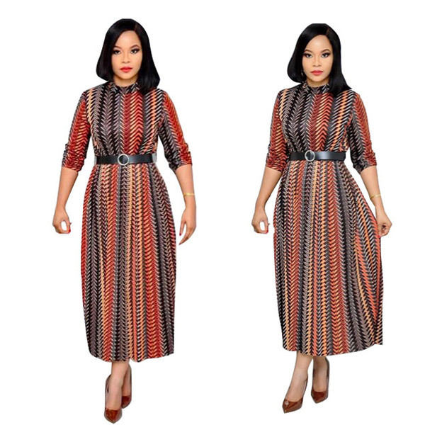 Rochie lungă de damă modernă, cu mâneci lungi și decolteu O