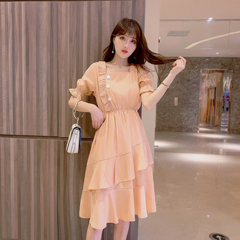 Rochie casual dama - model croiat in doua culori