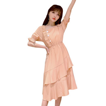 Rochie casual dama - model croiat in doua culori