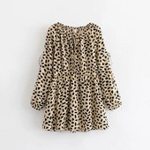 Rochie de dama cu maneci lungi si model animal