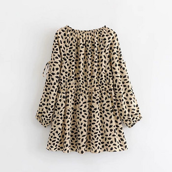 Rochie de dama cu maneci lungi si model animal