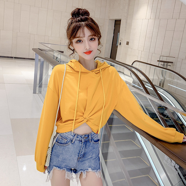 Bluza casual dama cu cravate - in galben