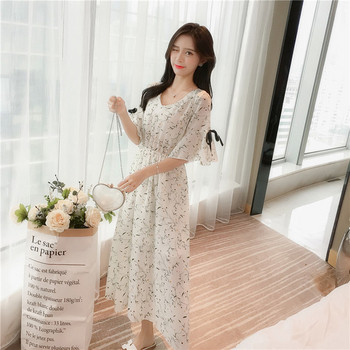 Rochie de dama cu model floral - model croiat