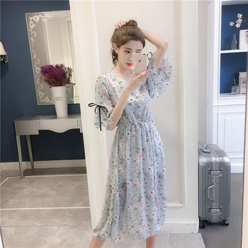 Rochie de dama cu model floral - model croiat