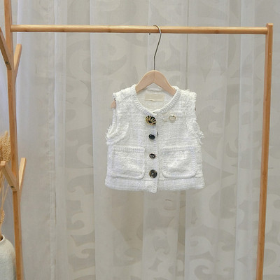 Vesta moderna pentru copii model nou pentru baieti alb-negru