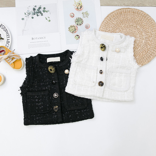 Vesta moderna pentru copii model nou pentru baieti alb-negru