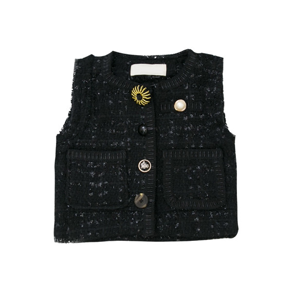 Vesta moderna pentru copii model nou pentru baieti alb-negru