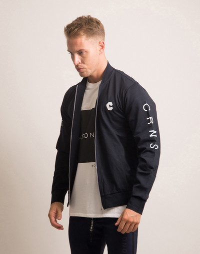 Őszi férfi kabát O-alakú gallérral, fekete és kék színben