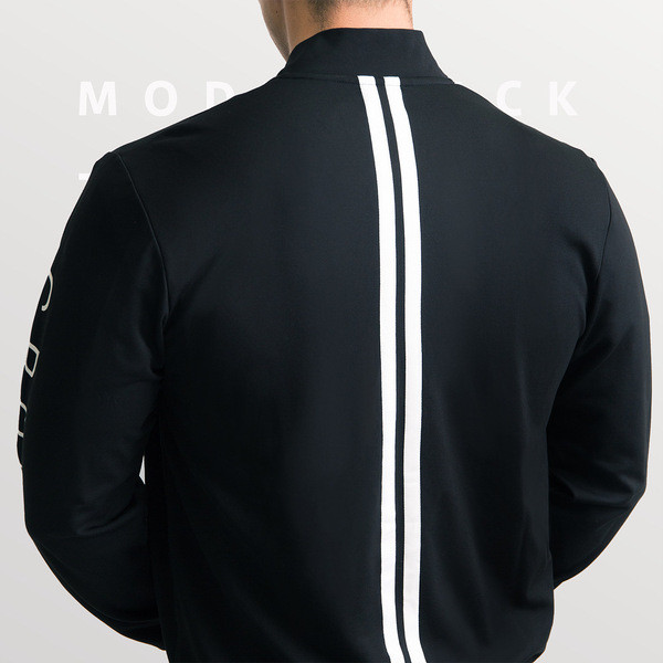 Őszi férfi kabát O-alakú gallérral, fekete és kék színben