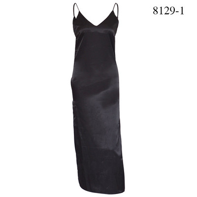 Rochie casual de dama, cu bretele subtiri si crapata in mai multe culori