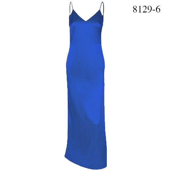 Rochie casual de dama, cu bretele subtiri si crapata in mai multe culori